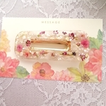 *ハンドメイド*シェルとお花のヘアクリップ（ピンク)❁*。