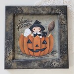 ハロウィン♪トールペイント♪フレーム♪黒猫♪かぼちゃ♪可愛い♪アート