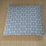  asagao*グレー座布団カバー  約55×59 (2枚布作成)
