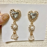 キラキラハートピアス