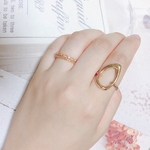 再販ꫛꫀꪝ✧‧˚2点セット❣️ゴールドのシンプル＆繊細デザインリング／オフィスやおうち時間に