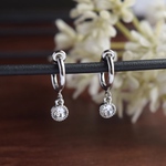 Swarovski シンプル フープイヤリング