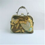 【新作】正絹袋帯バッグ Obi bag　2wayバッグ　絹　豪華刺繍　リメイク 　がま口バッグ　