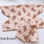 オシャレなくま柄 抱っこ紐首回りカバー＆よだれカバー