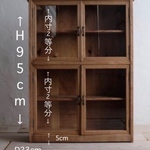 aki様専用　ガラス棚　W65cm H95cm  D23cm  2段 棚板2枚 