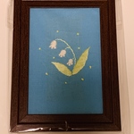 刺繍飾り　フレーム　すずらん