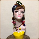 一点もの リバーシブル アフリカン ターバン ヘアターバン ヘアバンド レトロポップ ボヘミアン