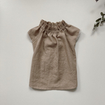 犬服*スタンドフリルカラーのワンピース*キャメル