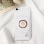 パール かすみ草 スマホケース 携帯ケース　スマホリング iPhoneケース iPhone12 iPhone12Pro iPhone12mini AQUOS GALAXY 全機種対応　iPhone13
