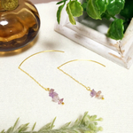 【再販✖︎4】上品♡天然石ラベンダーカラーのアメリカンピアスorノンホールイヤリング