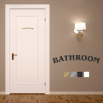 【賃貸OK】BATHROOM ドア サインステッカー アーチ型 │ 浴室用 選べる4色展開