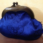 MADAME CHIGNON　がま口ポーチ navy blue hart sofa 00847