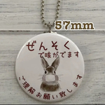 送料無料　喘息　ぜんそく　キーホルダー　うさぎ　57mm 