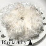 もっこもこファー🐑プレーンシュシュ❤（ホワイト）