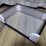 ≪whoswhomm様ご注文分≫●組立seriesモダン【ペットトイレ-ダブルｻｲｽﾞORDER】内寸558×397×150mm.犬．簡単組立式、White×Black、タブ無.女の子用●  