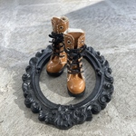 ブライス☆編み上げブーツ☆ブラウン　スムース☆ネオブライス☆1/6ドールブーツ　靴