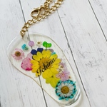 再販3》フラワーキーホルダー✨スペシャル価格✨aurinko刺繍枠アレンジ手形足形バージョン☆