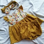 出産祝いにもオススメ♩ ベビー服 3点セット（チュニック・ベビーブルマ・ヘアバンド）