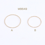 M8649-A  30個  メタルリングパーツ ローレット ゴールド 3×（10ヶ）