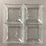 B品　銀河　4枚セット　豆皿　昭和レトロガラス　アンティーク　型ガラス　もったいないをカタチに　思い出と一緒に