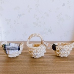 ミニチュア白かご3点セット🧺