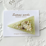 ❇︎botanical hair clip❇︎ ボタニカル　ヘアクリップ　秋　冬　レジン　お花　ドライフラワー　押し花　パール　アンティーク　一点物　大人ガーリー　大人可愛い　くすみカラー　
