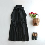 3WAYリネンタックワンピース　Black