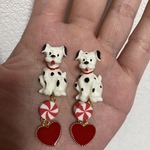 ダルメシアンのサーカスハートピアス