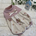 犬服　オーダー　『花うさぎ🐰バルーンタンクトップ』わんこ服　ピンク　かわいい　秋冬