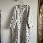 リネンのドロップショルダーワンピース