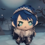 【10センチぬい】ヘッドアクセ付き🦇レースキラキラ胸元もふもふハロウィン🦇ヴァンパイアコート