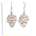 （送料無料）ラインストーン葡萄ピアス②　※マスクチャーム・イヤリングに変更可能