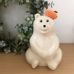 みかんベレー帽𖧷しろくま貯金箱小物