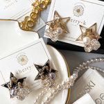 star resin bubble bijou pierce  （星　ビジュー　ピアス）