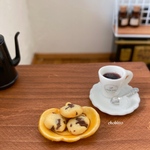 ミニチュア　チョコチップクッキーとコーヒーのセット