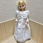 リカちゃん　レースたっぷりドレス　白