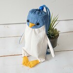 new! ペンギン巾着 デニム風キナリ ☆オプション 保冷カバー あり