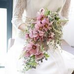 スワッグブーケ　アンティークピンク秋桜(コスモス)　フォトウェディング　インテリア