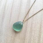 14kgf／シーグラスネックレス_moss green