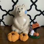 北欧しろくま貯金箱　ハロウィン雑貨👻🎃大小のかぼちゃ２点セット