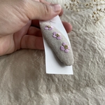 刺繍パッチンピン