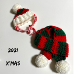 12月21日までの特別販売 Xmas限定カラー 小型犬用のマフラーと帽子のセット