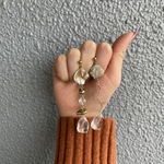 ゴールド×シェルアシメピアス