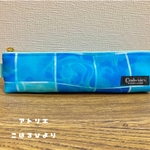 底まで綺麗に入るスリムペンポーチ/水面