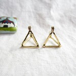 3d 立方体　三角　フープ　ピアス　10mm