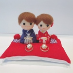 【受注製作】和装ウェディングドールが乗ったリングピロー