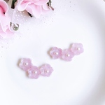 No.246 デイジーのお花イヤーカフ風アクセサリー(mermaid pink)
