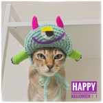 トリックオアトリート🎃耳穴付き帽子