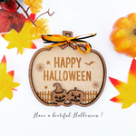【9/30まで500円OFF♡】木製 ハロウィン オーナメント プレート 