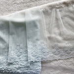 1m 美しい ロココ調 刺繍 チュールレース ミントグリーン BK210918 ハンドメイド 手芸 素材 材料 DIY